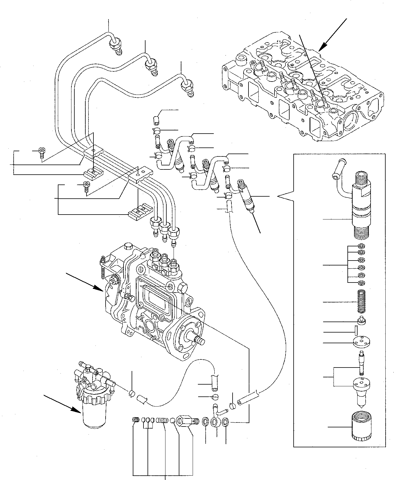 Excavators Komatsu / PC27R-8 S/N F30001-Up(pc27r_8) / FUEL INJECTION LINE(A-0120 : 0420)