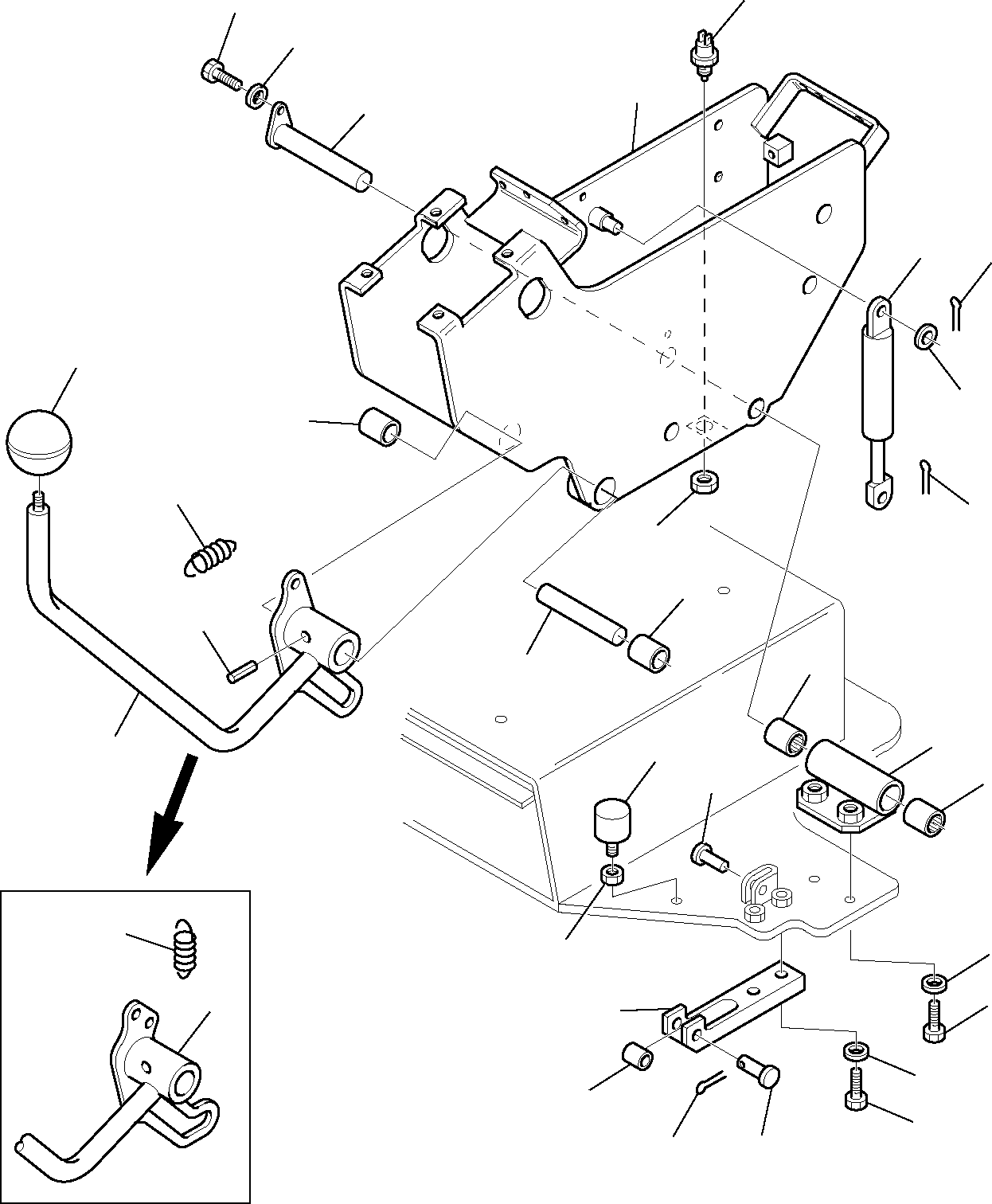 Excavators Komatsu / PC27R-8 S/N F30001-Up(pc27r_8) / L.H. LOCK LEVER(E-0050 : 4210)