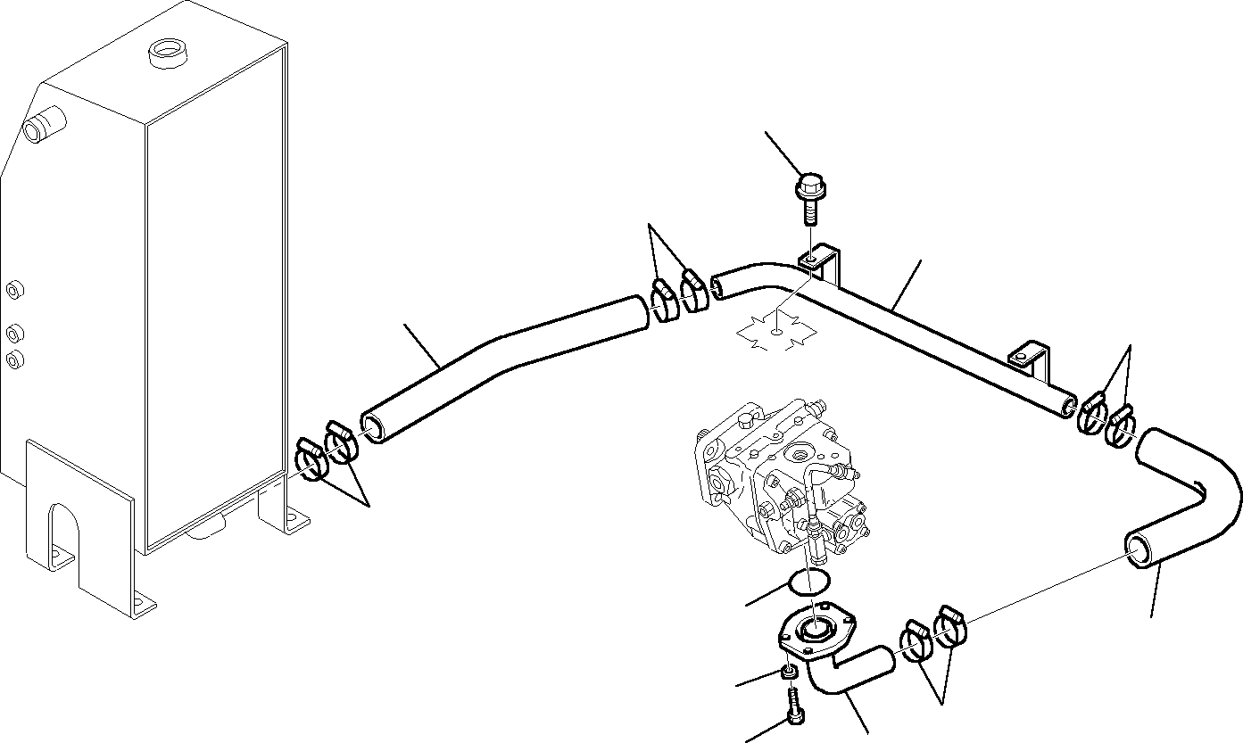 Excavators Komatsu / PC27R-8 S/N F30001-Up(pc27r_8) / HYDRAULIC PIPING (SUCTION LINE)(G-0310 : 6500)