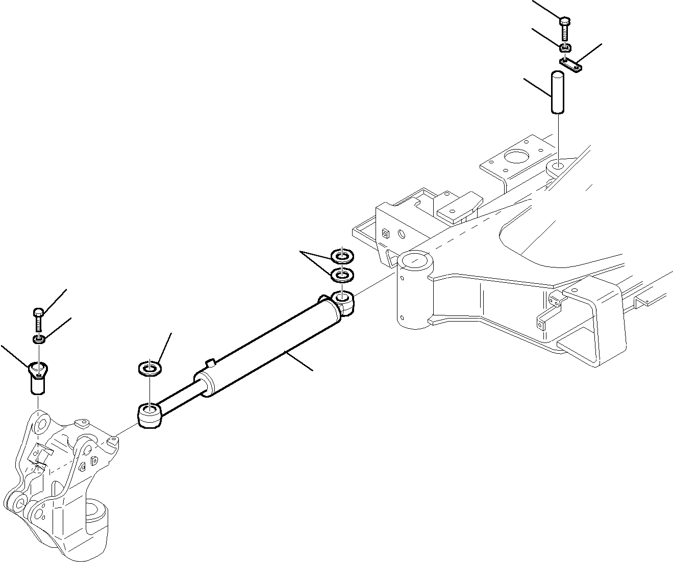 Excavators Komatsu / PC27R-8 S/N F30001-Up(pc27r_8) / BOOM SWING CYLINDER (MOUNTING PARTS)(H-0090 : 7190)