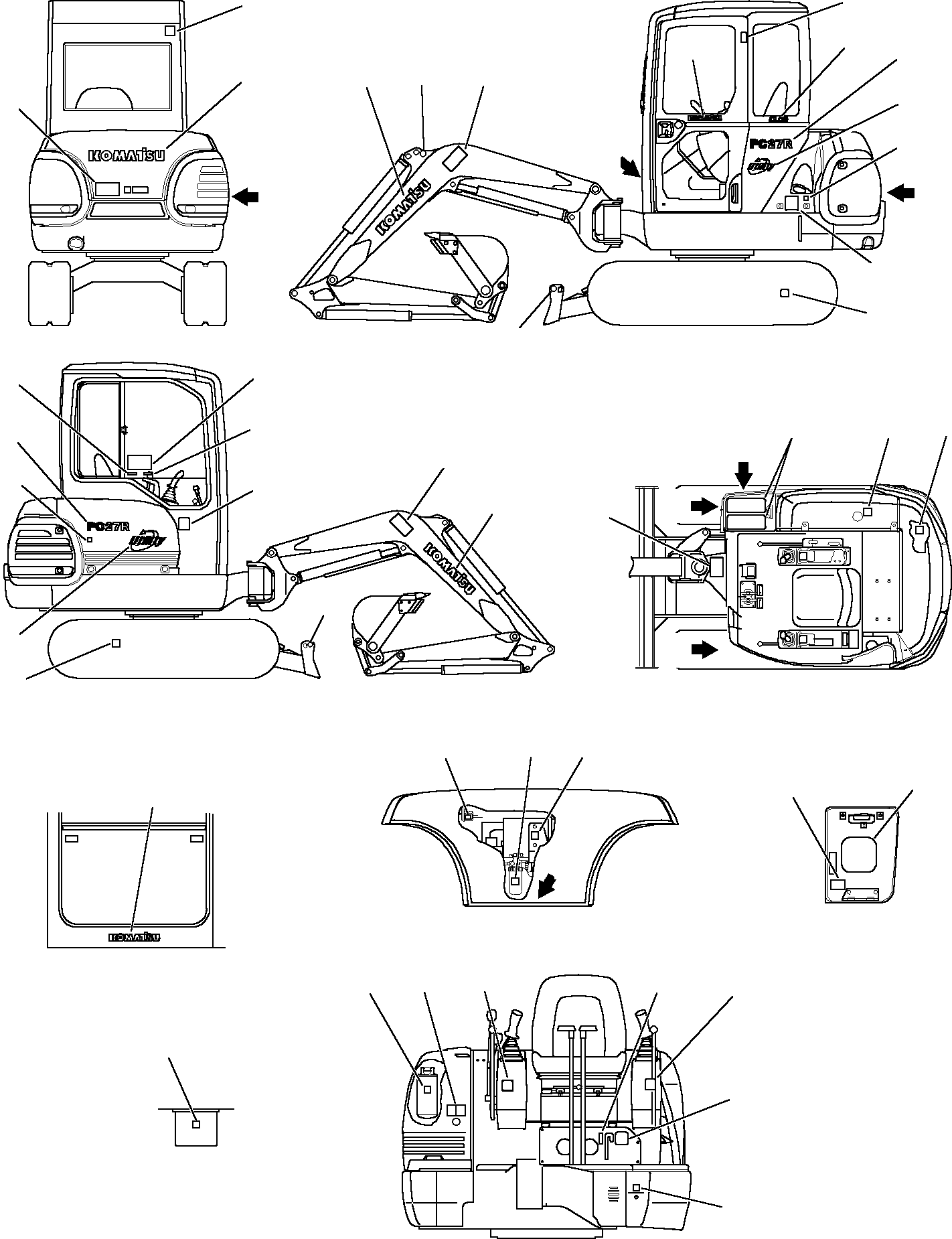 Excavators Komatsu / PC27R-8 S/N F30001-Up(pc27r_8) / MARK PLATE (CABIN)(J-0020 : 9832)