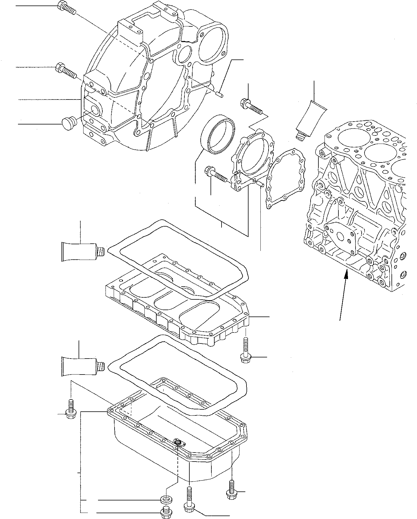 Komatsu parts book diagram for PC27R-8 S/N F31103-Up: FLYWHEEL - LUBRICATING OIL SUMP