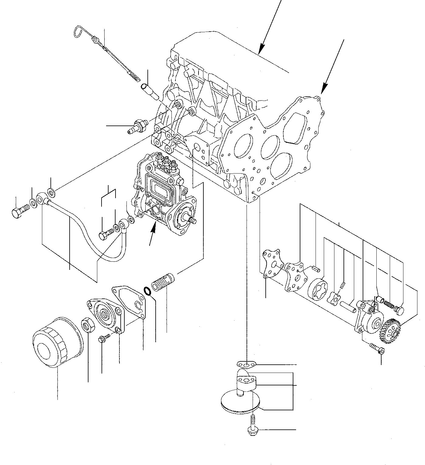 Komatsu parts book diagram for PC27R-8 S/N F31103-Up: LUBRICATING OIL PUMP