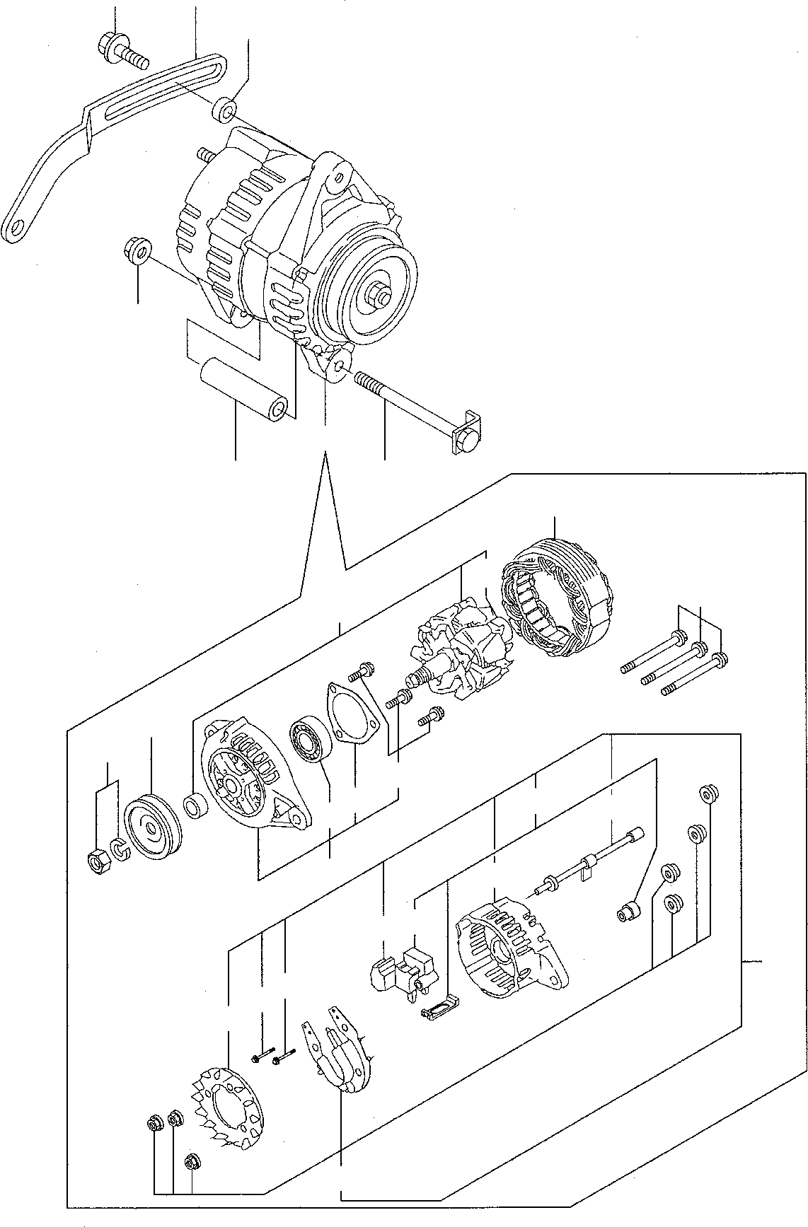 Komatsu parts book diagram for PC27R-8 S/N F31103-Up: GENERATOR