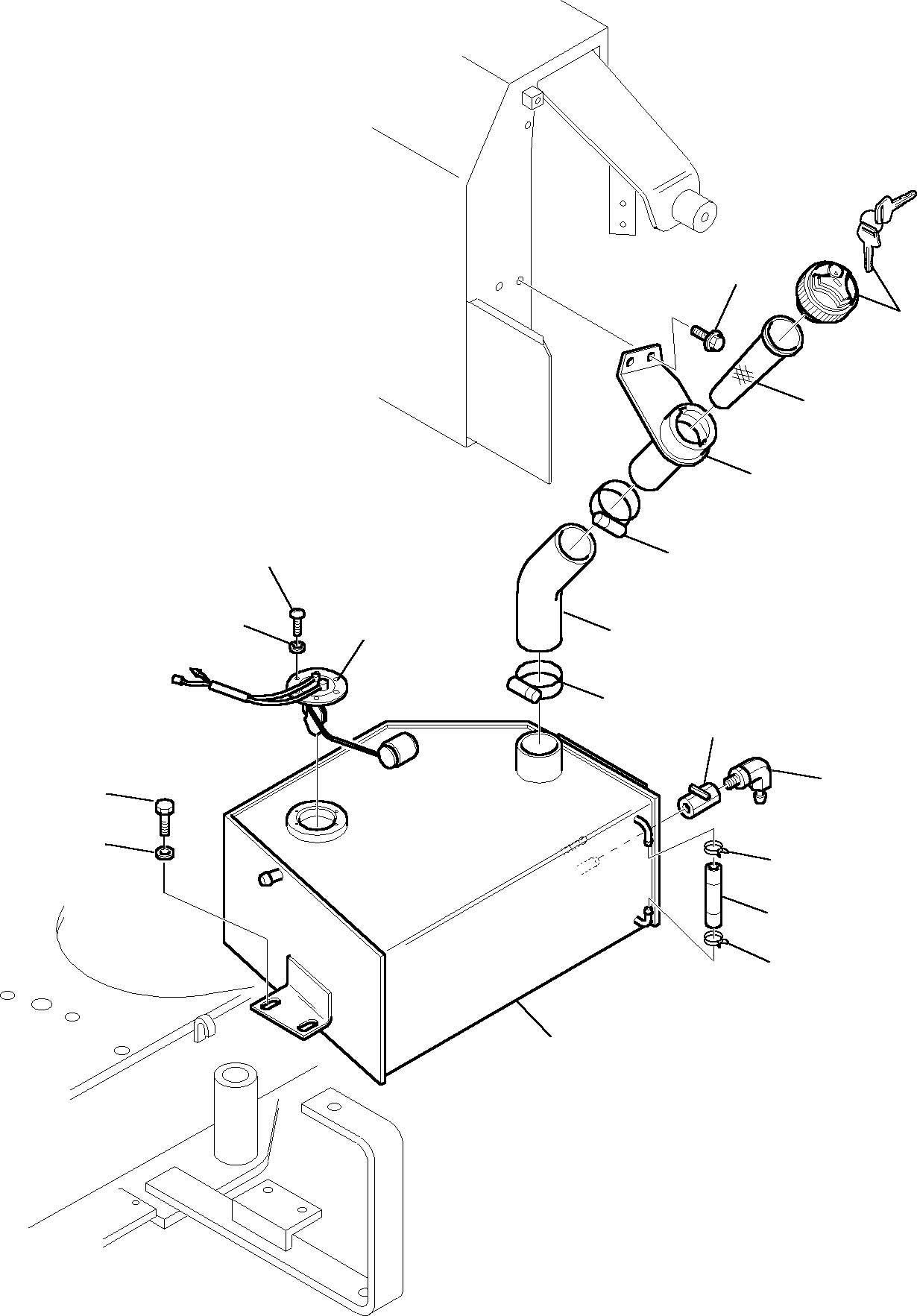 Komatsu parts book diagram for PC27R-8 S/N F31103-Up: FUEL TANK