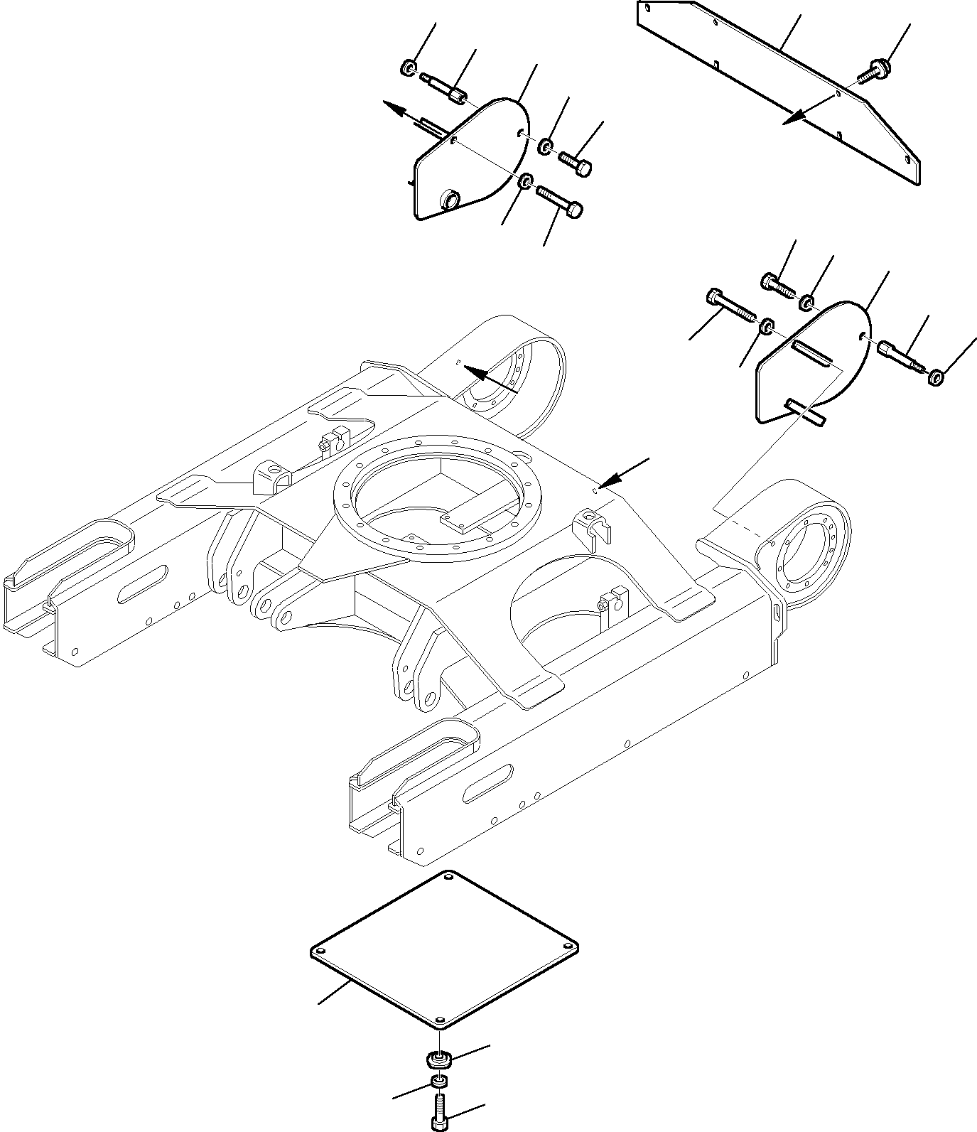 Komatsu parts book diagram for PC27R-8 S/N F31103-Up: TRACK FRAME COVER