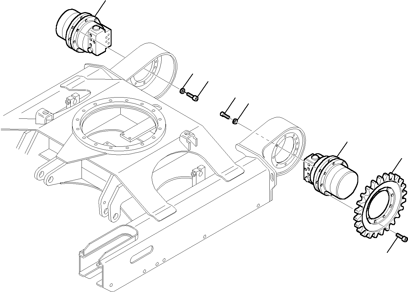 Komatsu parts book diagram for PC27R-8 S/N F31103-Up: SPROCKET