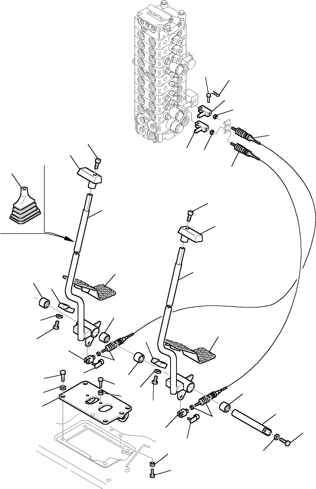 Komatsu parts book diagram for PC27R-8 S/N F31103-Up: TRAVEL CONTROL LEVER