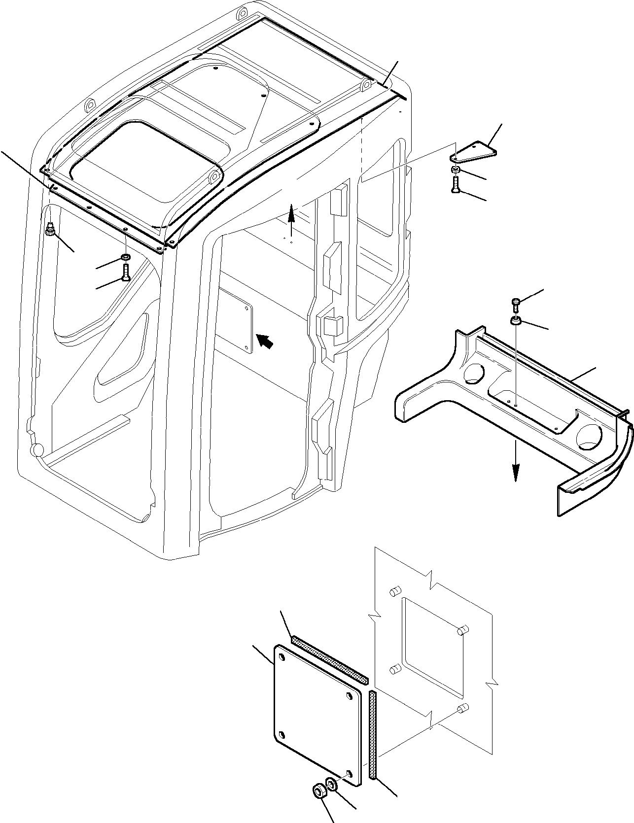 Komatsu parts book diagram for PC27R-8 S/N F31103-Up: CABIN (7/7)