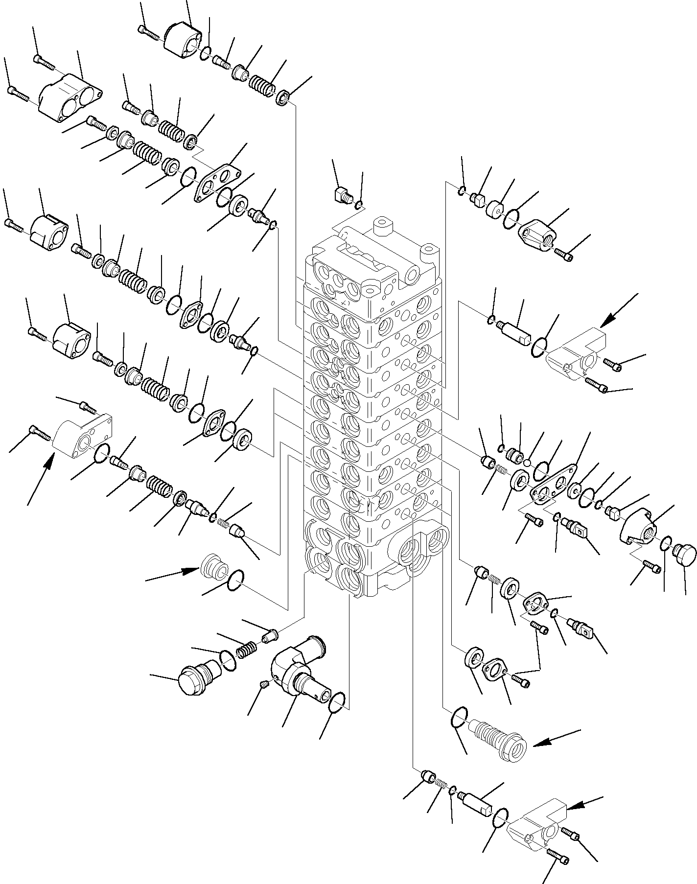 Komatsu parts book diagram for PC27R-8 S/N F31103-Up: CONTROL VALVE (5/12)