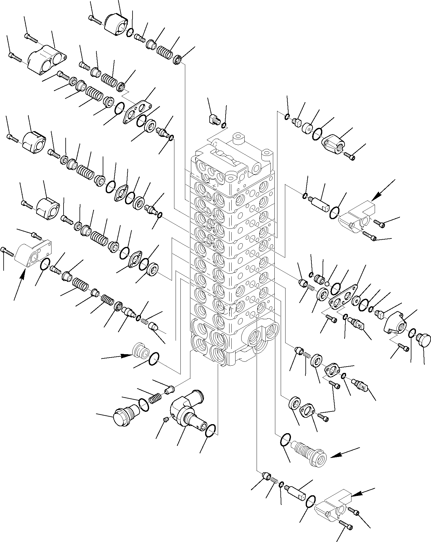 Komatsu parts book diagram for PC27R-8 S/N F31103-Up: CONTROL VALVE (5/12)