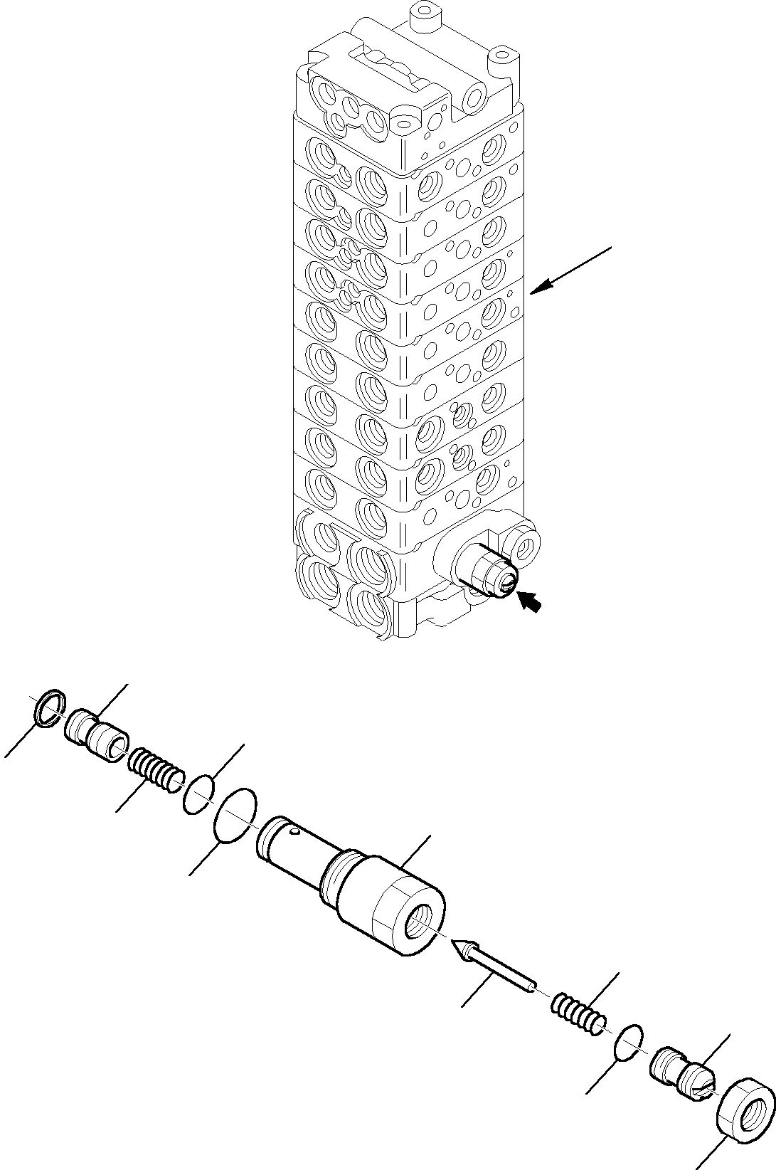Komatsu parts book diagram for PC27R-8 S/N F31103-Up: CONTROL VALVE (9/12)