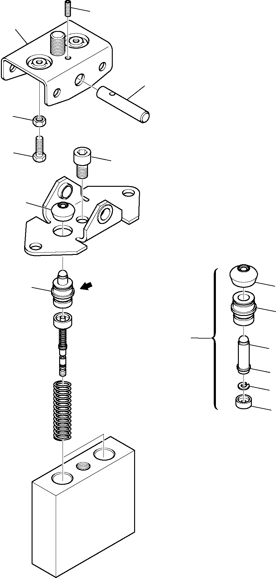 Komatsu parts book diagram for PC27R-8 S/N F31103-Up: PPC VALVE (ATTACHMENT)