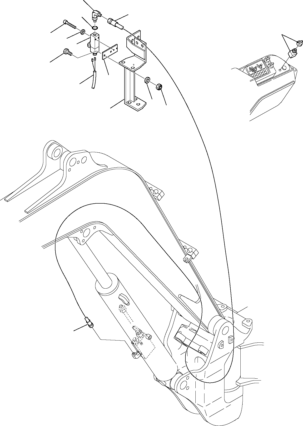 Komatsu parts book diagram for PC27R-8 S/N F31103-Up: HYDRAULIC PIPING (BOOM CYLINDER LINE) (SAFETY VALVE) (TBG VERSION)