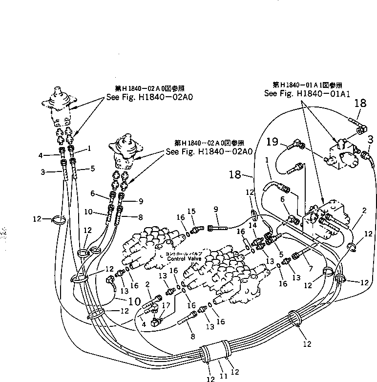 Excavators Komatsu / PC28UU-2 S/N 7001-UP(pc28uu-c) / P.P.C. LINE (4/4) (FOR 4 SYSTEM SPEC.)(#7001-13184)(150300 : H1840-04A2)