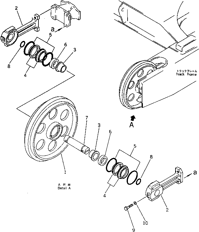 Excavators Komatsu / PC28UU-1 S/N 1001-UP(pc28uu-r) / FRONT IDLER (FOR STEEL SHOE)(#1001-3652)(090050 : 3201)
