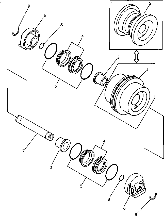 Excavators Komatsu / PC28UU-1 S/N 1001-UP(pc28uu-r) / TRACK ROLLER(#3887-)(090110 : 3301A)