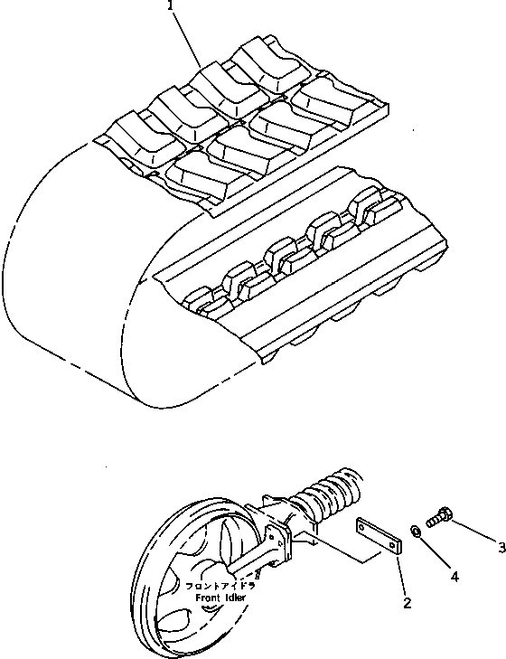 Excavators Komatsu / PC28UU-1 S/N 1001-UP(pc28uu-r) / RUBBER SHOE(#2358-)(090190 : 3491A)