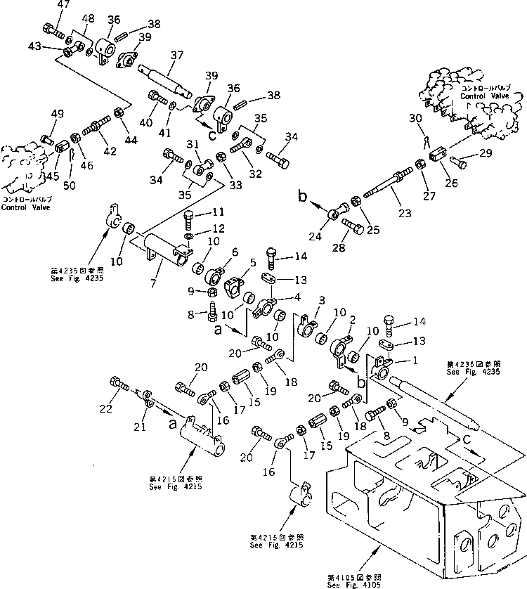 Excavators Komatsu / PC28UU-1 S/N 1001-UP(pc28uu-r) / SWING AND ARM CONTROL LINKAGE (2/2) (FOR 6 WAY CONTROL)(#3653-)(120110 : 4216)