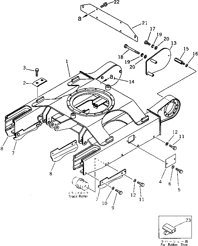 Excavators Komatsu / PC28UU-1 S/N 1001-UP(pc28uu0c) / TRACK FRAME(#1001-3652)(090010 : 3001)