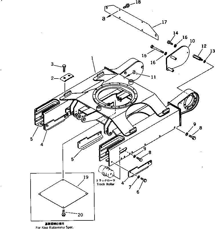 Excavators Komatsu / PC28UU-1 S/N 1001-UP(pc28uu0c) / TRACK FRAME (FOR STEEL SHOE)(#3653-)(090020 : 3001A)