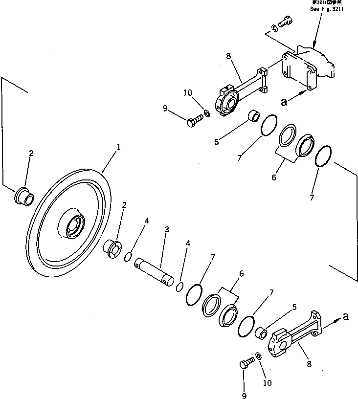 Excavators Komatsu / PC28UU-1 S/N 1001-UP(pc28uu0c) / FRONT IDLER (FOR RUBBER SHOE)(090070 : 3205)