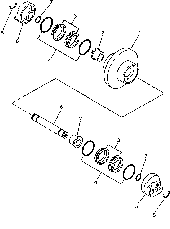 Excavators Komatsu / PC28UU-1 S/N 1001-UP(pc28uu0c) / TRACK ROLLER (FOR RUBBER SHOE)(#1001-2357)(090120 : 3305)