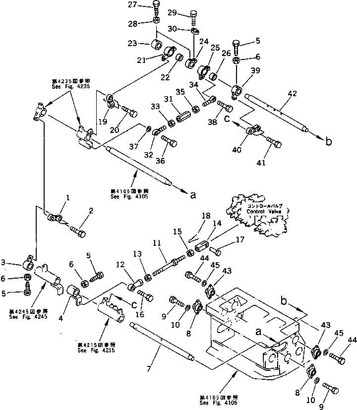 Excavators Komatsu / PC28UU-1 S/N 1001-UP(pc28uu0c) / BOOM AND BUCKET CONTROL LINKAGE (2/2) (FOR 6 WAY CONTROL)(#3653-)(120160 : 4236) Excavators Komatsu / PC28UU-1 S/N 1001-UP(pc28uu0c) / BOOM AND BUCKET CONTROL LINKAGE (2/2) (FOR 6 WAY CONTROL)(#3653-)(120160 : 4236)