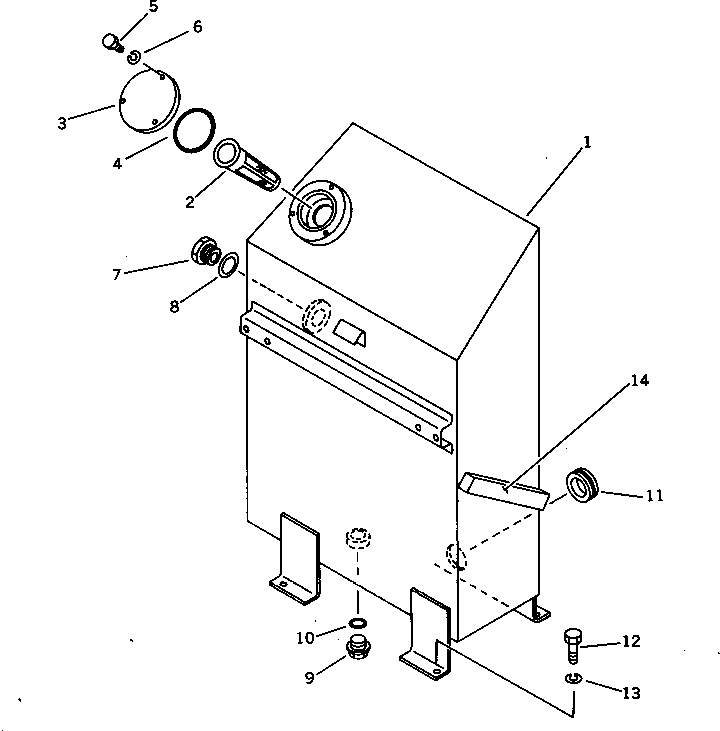Excavators Komatsu / PC28UU-1 S/N 1001-UP(pc28uu0c) / HYDRAULIC TANK(180010 : 6001)