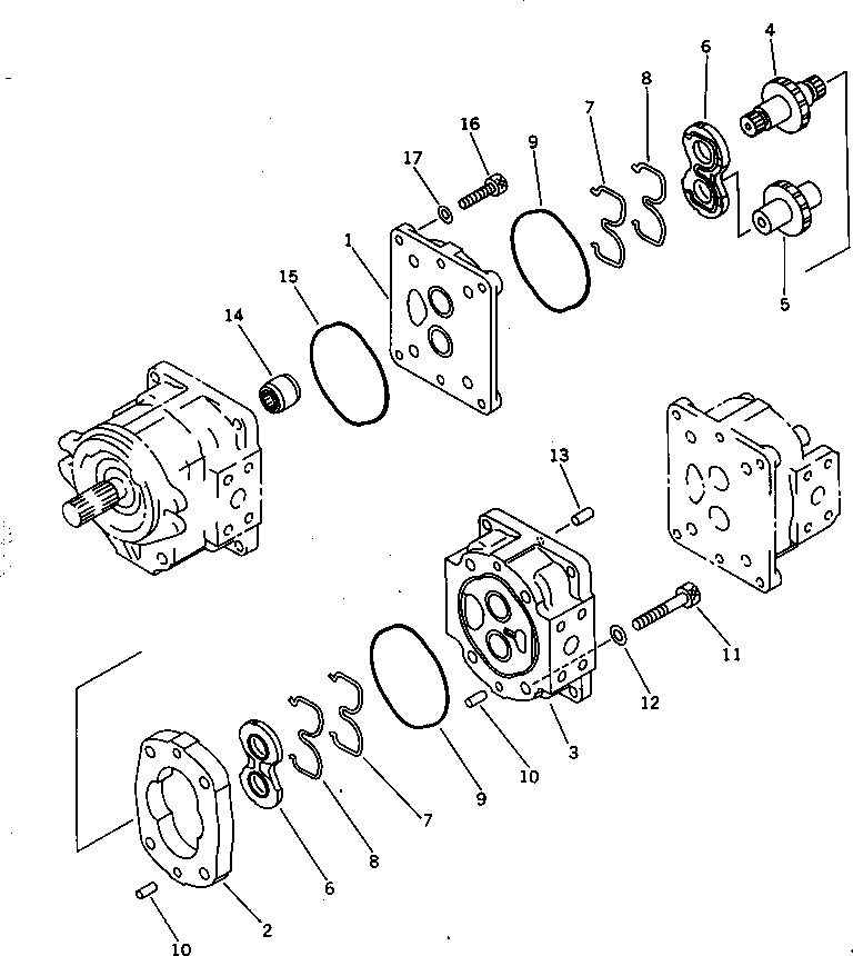 Excavators Komatsu / PC28UU-1 S/N 1001-UP(pc28uu0c) / HYDRAULIC PUMP (2/3)(#1001-3652)(180040 : 6102)