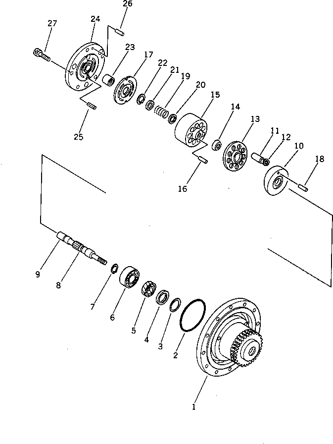 Excavators Komatsu / PC28UU-1 S/N 1001-UP(pc28uu0c) / TRAVEL MOTOR (2/3)(180260 : 6432)