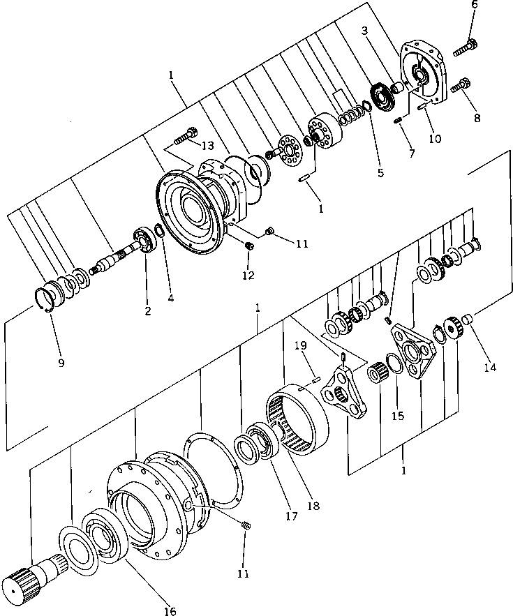Excavators Komatsu / PC28UU-1 S/N 1001-UP(pc28uu0c) / SWING MOTOR(#1001-3652)(180280 : 6441)
