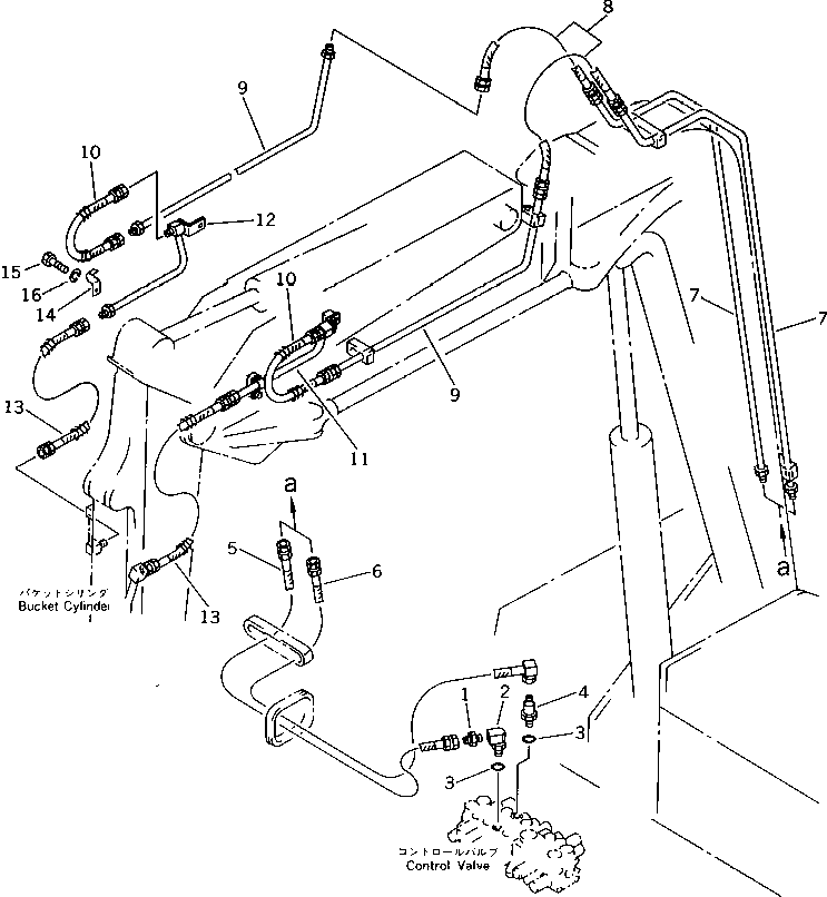 Excavators Komatsu / PC28UU-1 S/N 1001-UP(pc28uu0c) / HYDRAULIC PIPING (BUCKET CYLINDER LINE)(#1001-3652)(180420 : 6721)