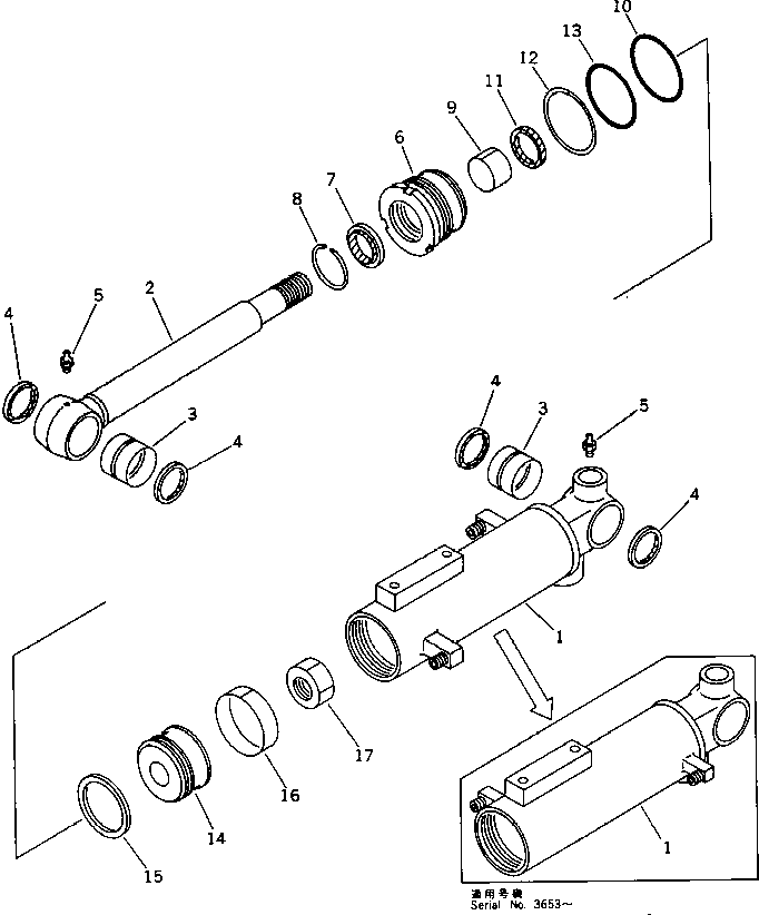 Excavators Komatsu / PC28UU-1 S/N 1001-UP(pc28uu0c) / BLADE LIFT CYLINDER(210200 : 7781)