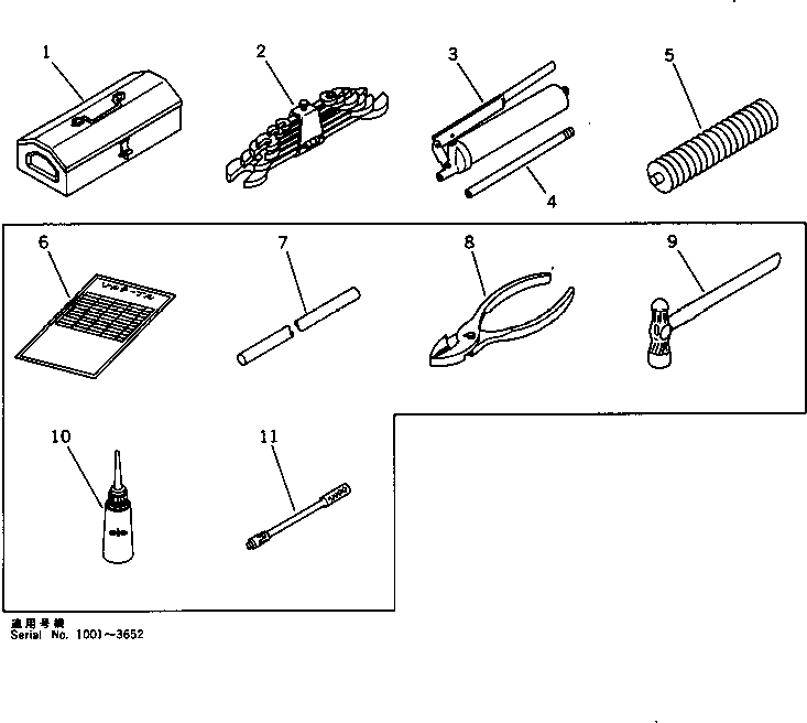 Excavators Komatsu / PC28UU-1 S/N 1001-UP(pc28uu0c) / TOOL(240010 : 9901)