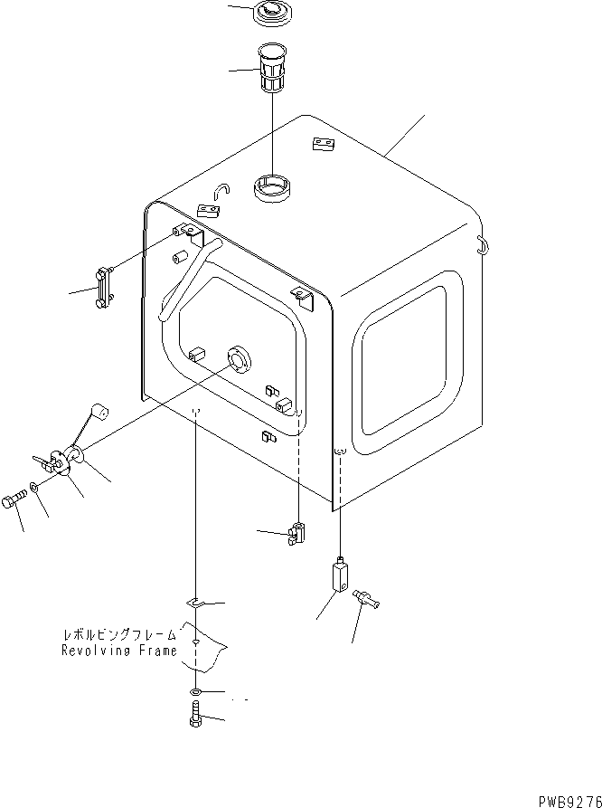 Komatsu parts book diagram for PC290LC-6K S/N K30001-UP: FUEL TANK(#K30001-K34000)