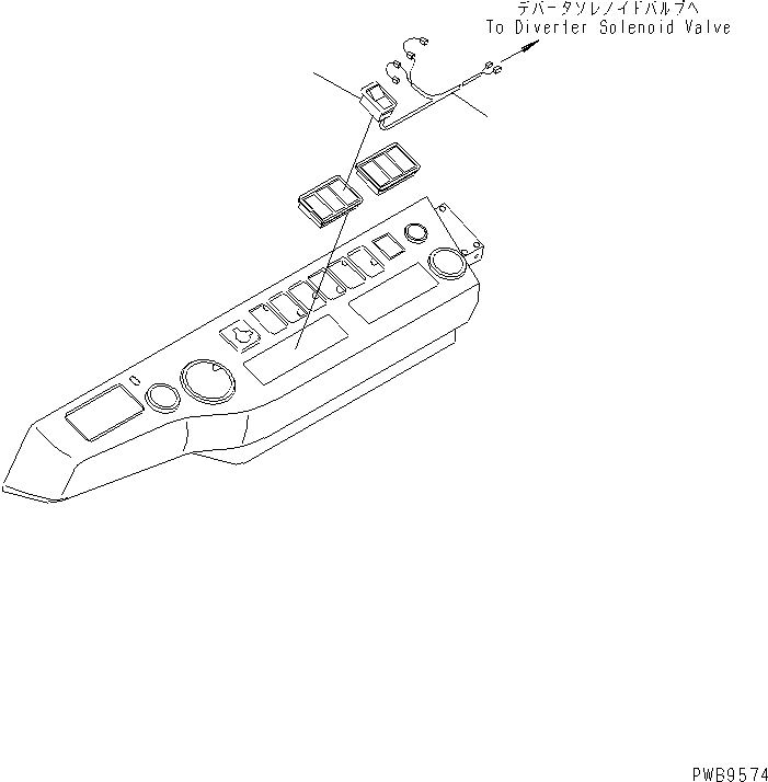Komatsu parts book diagram for PC290LC-6K S/N K30001-UP: BOOM CONTROL (SWITCH AND WIRING (2-PIECE BOOM)
