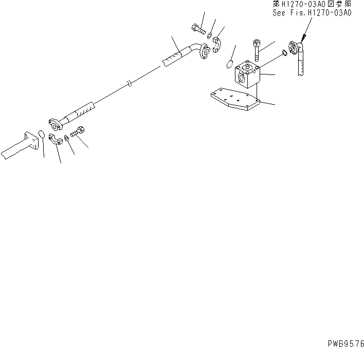Komatsu parts book diagram for PC290LC-6K S/N K30001-UP: ATTACHMENT LINE (1 ACTUATOR) (VALVE)