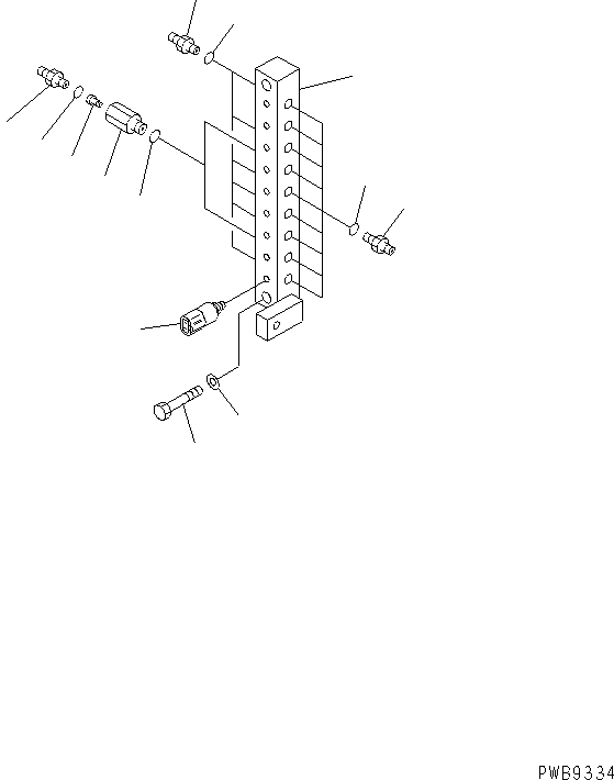 Komatsu parts book diagram for PC290LC-6K S/N K30001-UP: SHUTTLE VALVE (CONNECTING PARTS) (WITH SENSOR)