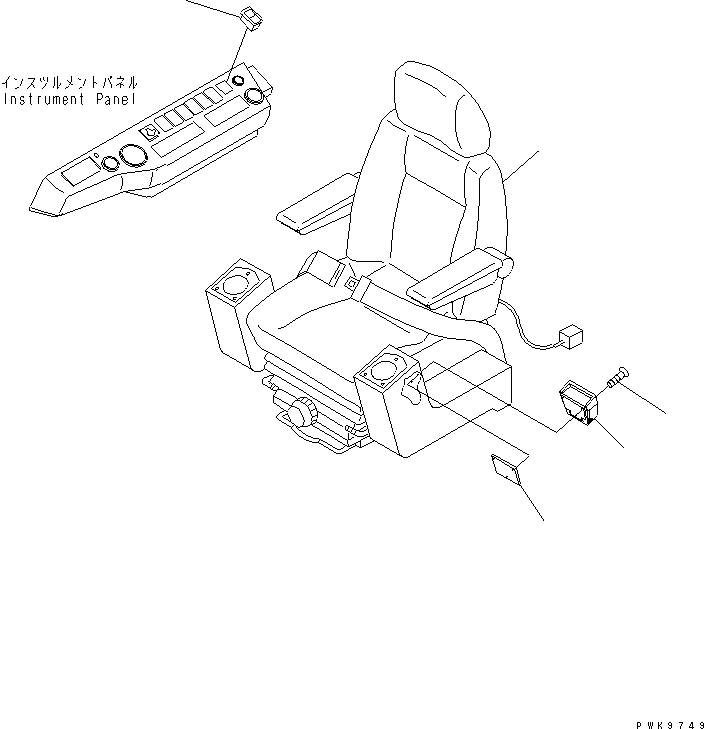 Komatsu parts book diagram for PC290LC-6K S/N K30001-UP: OPERATOR'S SEAT (FOR HEATED SEAT)(#K30001-K30002)
