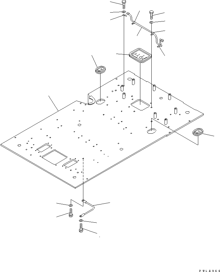 Komatsu parts book diagram for PC290LC-6K S/N K30001-UP: FLOOR FRAME(#K34001-)