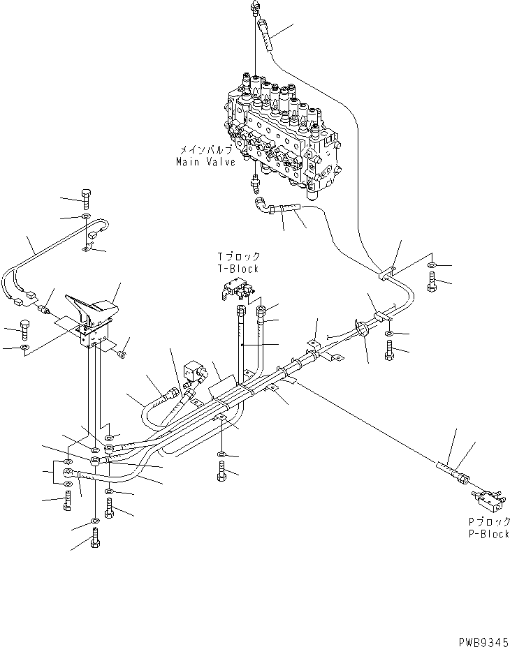 Komatsu parts book diagram for PC290LC-6K S/N K30001-UP: ATTACHMENT PPC LINE (EPC) (1 ACTUATOR) (1/4)