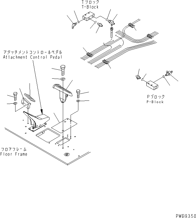 Komatsu parts book diagram for PC290LC-6K S/N K30001-UP: ATTACHMENT PPC LINE (1 ACTUATOR) (2/2)
