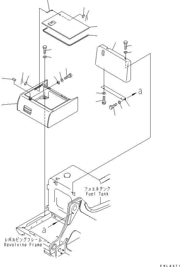 Komatsu parts book diagram for PC290LC-6K S/N K30001-UP: RIGHT SIDE CASE(#K34001-)