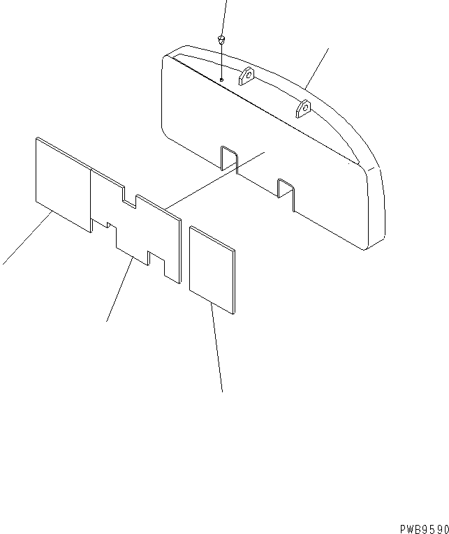 Komatsu parts book diagram for PC290LC-6K S/N K30001-UP: COUNTER WEIGHT (SLING)(#K30001-K30351)