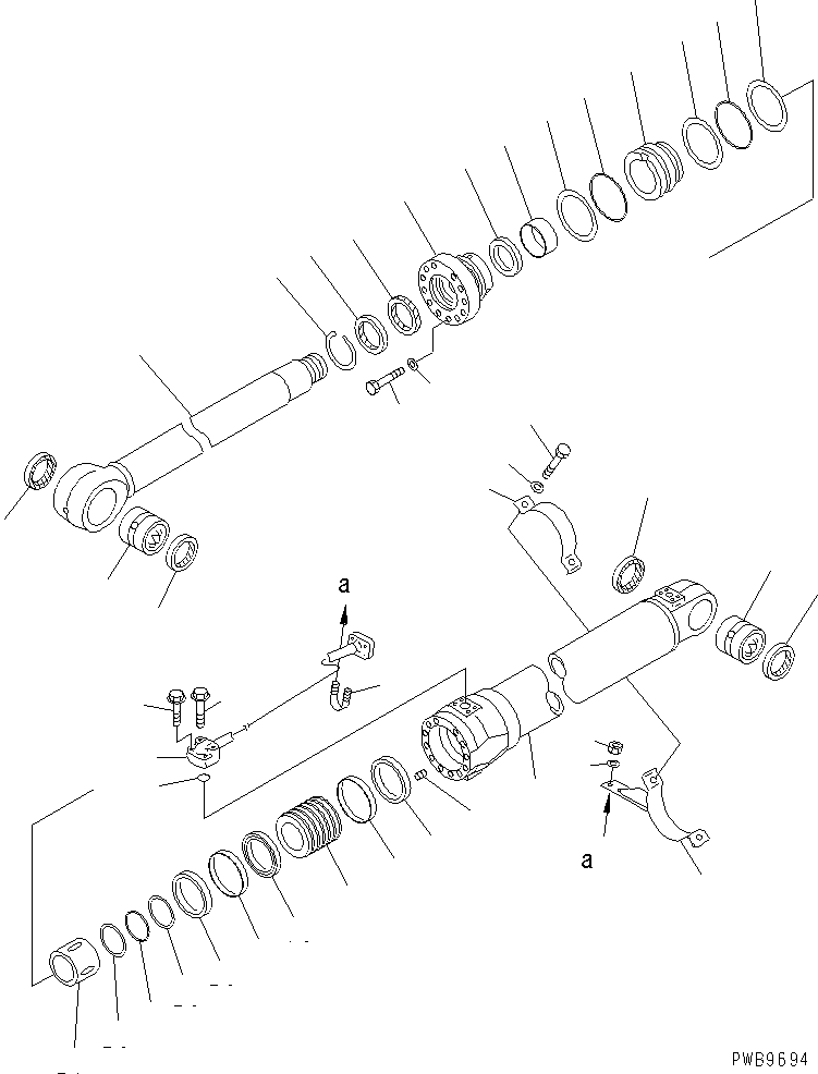 Komatsu parts book diagram for PC290LC-6K S/N K30001-UP: BOOM CYLINDER