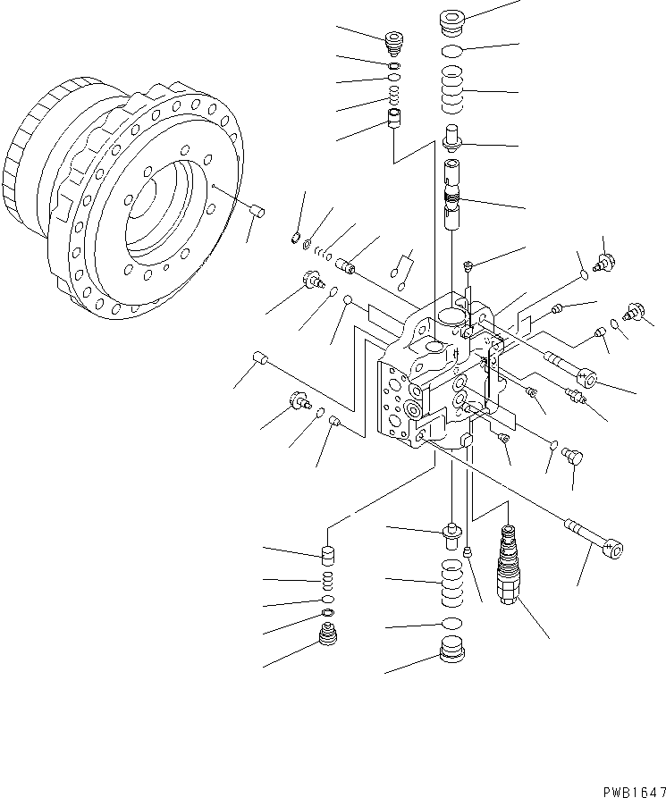 Komatsu parts book diagram for PC290LC-6K S/N K30001-UP: TRAVEL MOTOR (2/3)