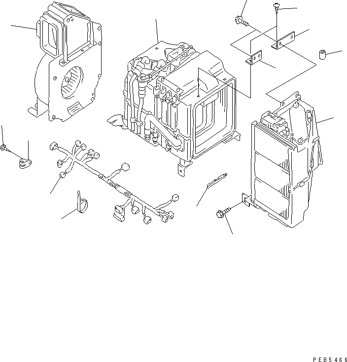 Komatsu parts book diagram for PC290LC-6K S/N K30001-UP: UNIT ASS'Y (COOLING) (FOR AIR CONDITIONER)(#K30163-K34119)