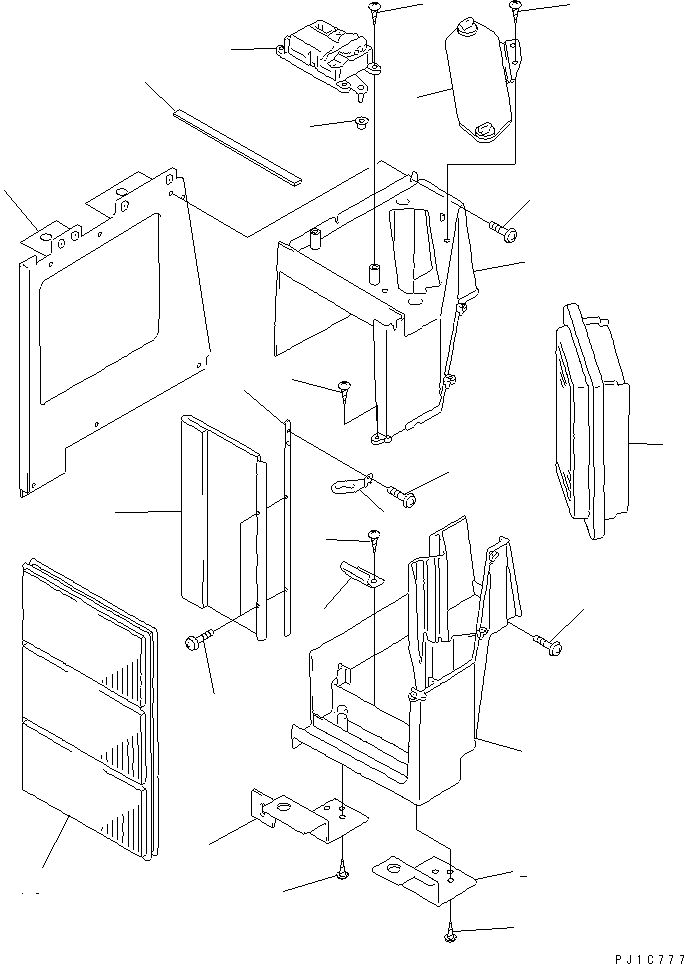 Komatsu parts book diagram for PC290LC-6K S/N K30001-UP: FILTER BOX ASS'Y (FOR AIR CONDITIONER)(#K34120-)