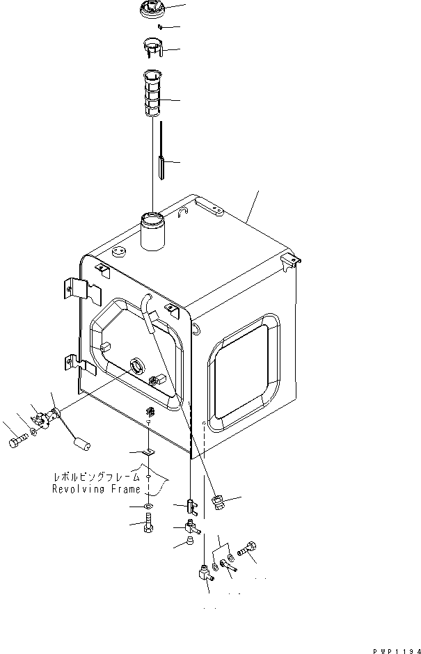 Excavators Komatsu / PC290LC-7K S/N K40001-UP(pc290lcu) / FUEL TANK(090010 : D0100-01A0)